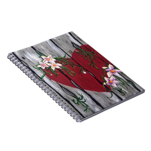 Wo Liebe gewundenes Notizbuch wächst Notizblock (Rechte Seite)