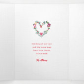 Wo Liebe Personalisiertes Foto wächst Valentine Dreifach Gefaltete Urlaubskarte (Innenseite Mitte)