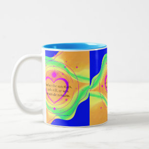 Wo Liebe sich sammelt, bleibt Dankbarkeit Valent Zweifarbige Tasse