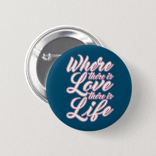 Wo Liebe Valentinstag ist | Schaltfläche Button (Vorne & Hinten)