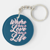 Wo Liebe Valentinstag ist | SCHLÜSSELANHÄNGER (Rückseite)