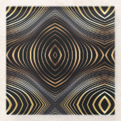 "Wo Luxus auf Raffinesse trifft" Glasuntersetzer (Vorderseite)