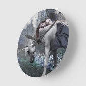 Wo Magie schläft Runde Wanduhr (Winkel)
