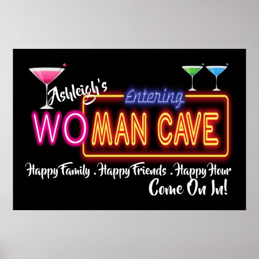 Wo - Man Cave Sign Poster (Vorne)