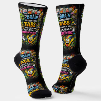 Wo man coole Socken kauft 00325 Zu viele Tabs Sock