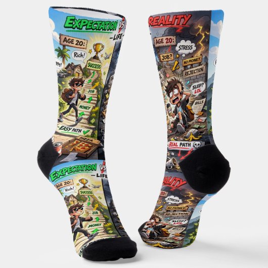 Wo man coole Socken kauft 00334 Reality Socks (Gewinkelt)