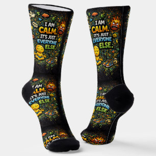 Wo man coole Socken kauft 00336 I Am Calm Socks