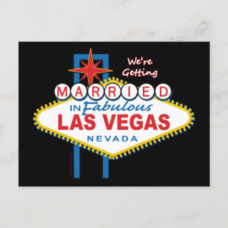 Wo man verheiratet wird in Las Vegas Einladungspostkarte