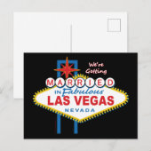 Wo man verheiratet wird in Las Vegas Einladungspostkarte (Vorne/Hinten)