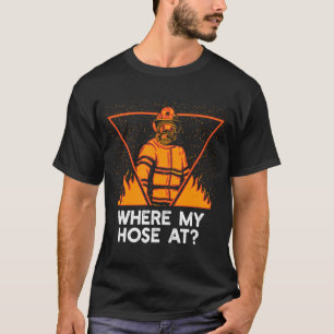 Wo mein Haus auf Feuerwehrmann Spaß Feuermelder Me T-Shirt