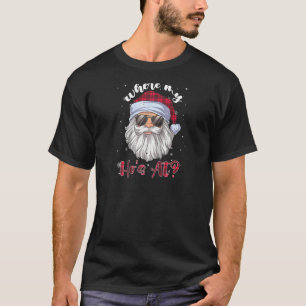 Wo mein Ho im Weihnachtsmann ist Red Kariert Funny T-Shirt