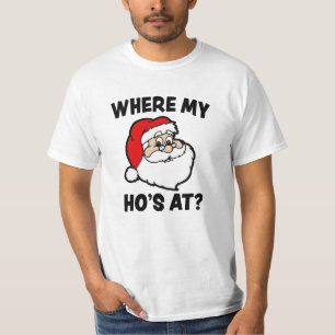 Wo mein Hos an lustigem Weihnachtssankt-Shirt T-Shirt