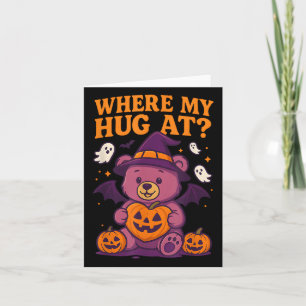 Wo mein Hug zu Niedlichem Halloween Teddy Bären Sp Karte