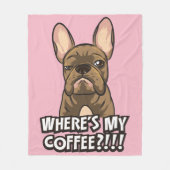 Wo meine Kaffeebaumwolldecke ist Fleecedecke (Vorderseite)