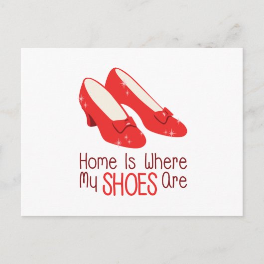 Wo meine Schuhe sind Postkarte (Vorderseite)