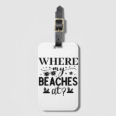 Wo meine Strände Gepäckanhänger (Vorderseite Vertikal)