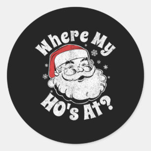 Wo meine Süßen sind Lustige Weihnachten im Juli-Pa Runder Aufkleber