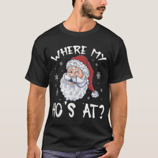 Wo meine Weihnachtsferien Pajamas Santa Adult T-Shirt