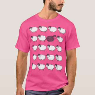 Wo Memorabilia Schafe, die schwarz und weiß andere T-Shirt