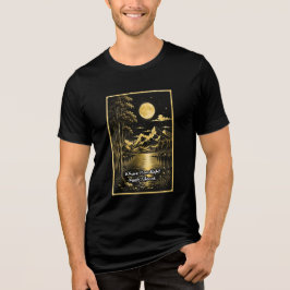 Wo Mondlicht Stille Trifft Serene Nachtlandschaft Tri-Blend Shirt