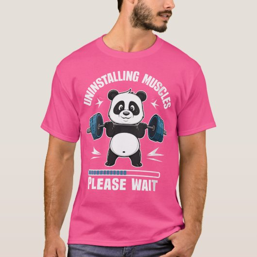 Wo Muscle Gebäude Fitness Panda Weight Lifting Ba T-Shirt (Vorderseite)