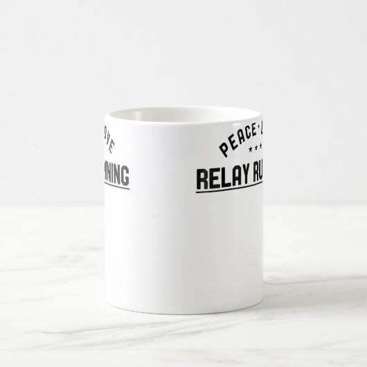 Wo Peace Love Relay Running Relay Runner Kaffeetasse (Mittel)