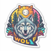 Wo Qualität auf Kreativität trifft Wolf Sticker (Vorderseite)