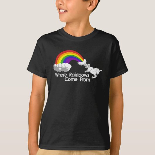 Wo Regenbogen von den T - Shirts kommen (Vorderseite)