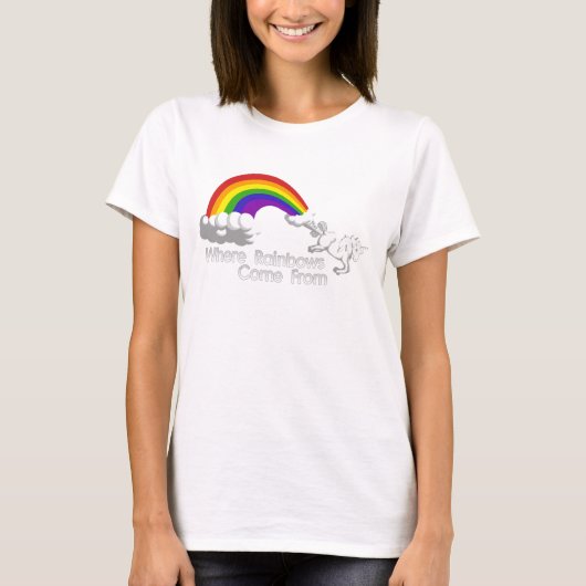 Wo Regenbows herkommen T-Shirt (Vorderseite)