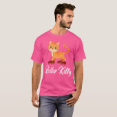 Wo Roller Kitten Roller Skating Girl T-Shirt (Vorne ganz)