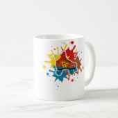 Wo Roller Skating Mädchen Skates 80er Kaffeetasse (VorderseiteRechts)