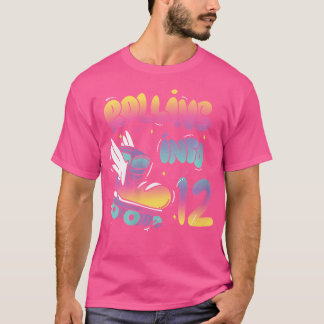 Wo Rolling Into 12 Rückendruck Roller Skating Gebu T-Shirt