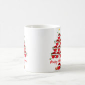 Wo rote Paprika-Weihnachtsbaumlichter Lustiger rot Kaffeetasse (Mittel)