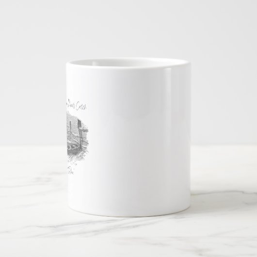 Wo Ruhe auf Fang trifft Jumbo-Tasse (Vorderseite)