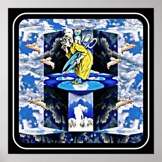 Wo Schweine Fliegen Poster von Whimzwhirled (Vorne)