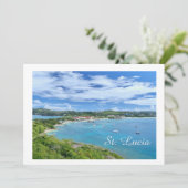 Wo sich Atlantik und Karibik in St. Lucia treffen (Stehend Vorderseite)