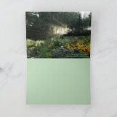 Wo sich drei Gärten zur Grußkarte treffen Dankeskarte (Innenseite)