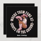 Wo sie bei Booten auf dem Boden schwarz fliegen Einladung (Vorne/Hinten)