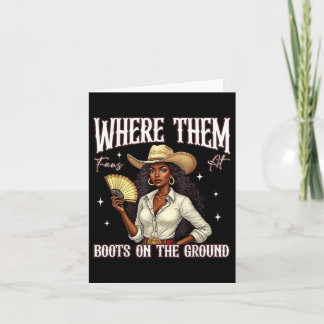 Wo sie bei schwarzen Cowgirl Stiefeln auf dem Bode Karte