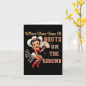 Wo sie bei Stiefeln auf Cowgirl den Boden fächern Karte (Gelbe Blume)