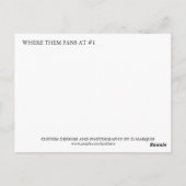 WO SIE FANS AN DER Nr. 1 SIND Postkarte (Rückseite)