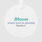 Wo Sie gepflanzt werden Ornament (Rückseite)