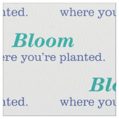 Wo Sie gepflanzt werden Stoff (Nahaufnahme)