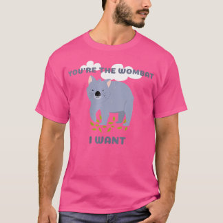 Wo Sie sind die Wombat Wollte ich Funny Wombat Pun T-Shirt