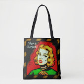 Wo sind alle? Retro Comic Book Style Tasche (Vorderseite)