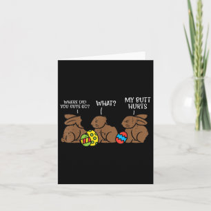 Wo sind deine Typ hin Chocolate Bunny Funny Funny Karte
