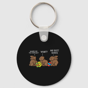 Wo sind deine Typ hin Chocolate Bunny Funny Funny Schlüsselanhänger