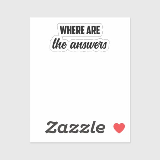 Wo sind die Antworten: Der Geheimnislöser Aufkleber (Blatt)