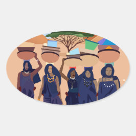 Wo sind die Babys? Ovaler Aufkleber