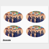 Wo sind die Babys? Ovaler Aufkleber (Blatt)